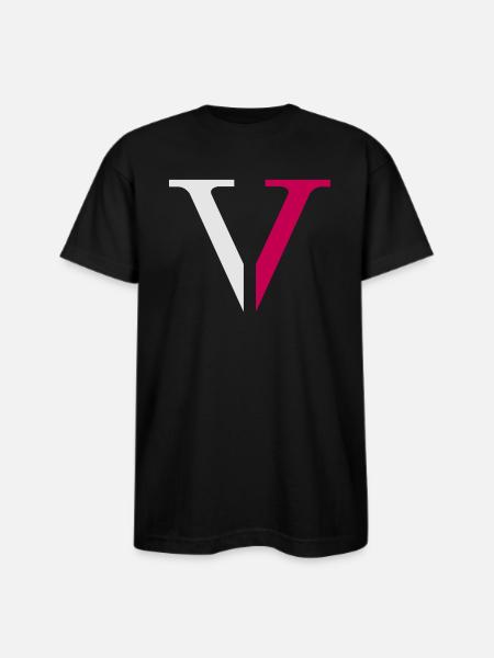 Low5ive "V" - Bayside Unisex Heavyweight USA Made T-Shirt - black