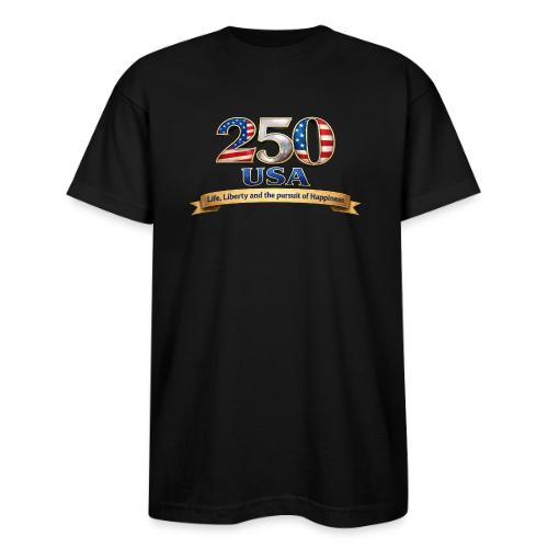250 USA Liberty Banner - Bayside Unisex Heavyweight USA Made T-Shirt
