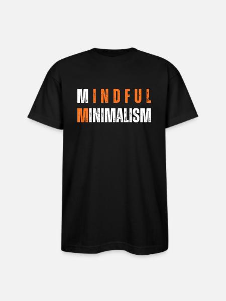 Mindful Minimalism - Bayside Unisex Heavyweight USA Made T-Shirt - black