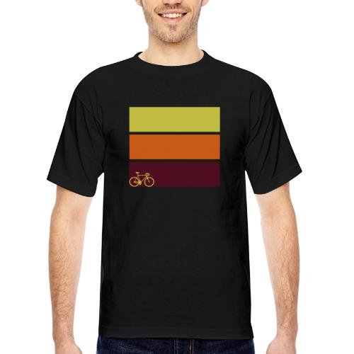 tricolor with bicycle - Bayside Unisex Heavyweight USA Made T-Shirt