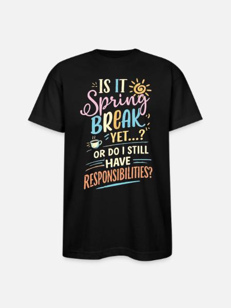 Spring Break Dilemma - Bayside Unisex Heavyweight USA Made T-Shirt - black