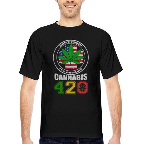 Side Splitting 420 My Medical Weed Marijuana - Bayside Unisex Heavyweight USA Made T-Shirt
