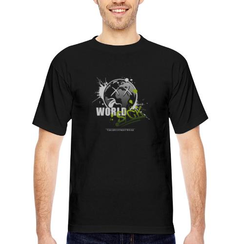world sick - Bayside Unisex Heavyweight USA Made T-Shirt