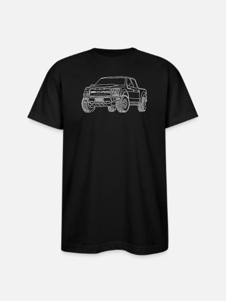 F150 Raptor - Bayside Unisex Heavyweight USA Made T-Shirt - black