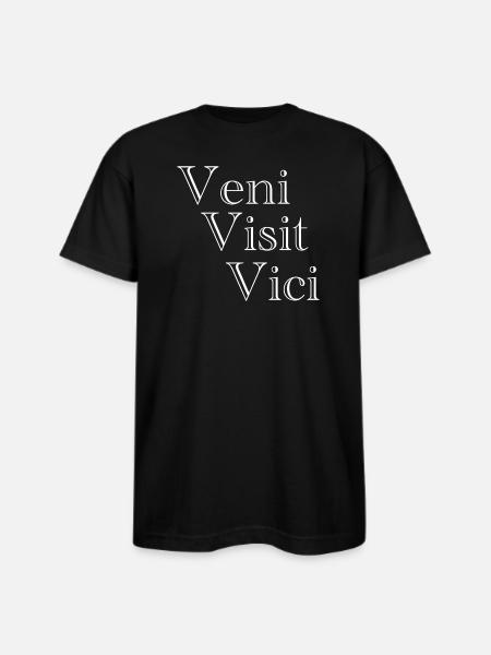 Veni Visit Vici - Bayside Unisex Heavyweight USA Made T-Shirt - black