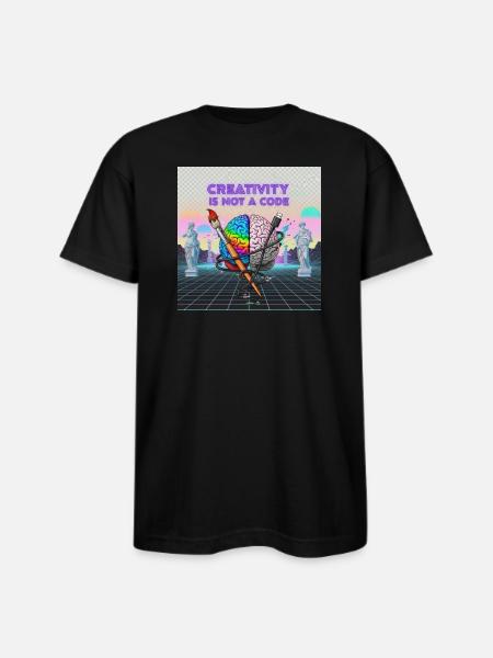 Brainbrush Neon: Creativity Unplugged - Bayside Unisex Heavyweight USA Made T-Shirt - black