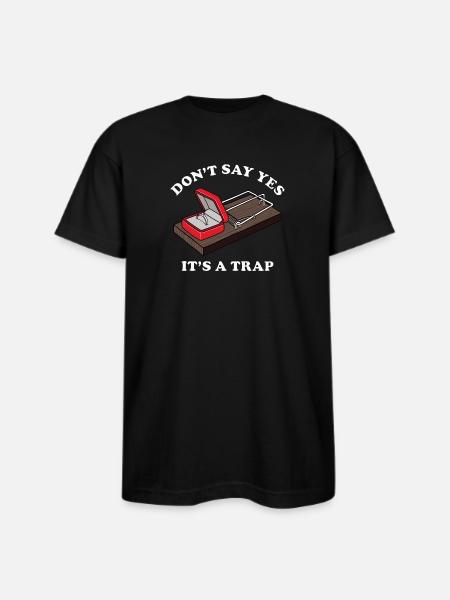 It's a Trap - Bayside Unisex Heavyweight USA Made T-Shirt - black