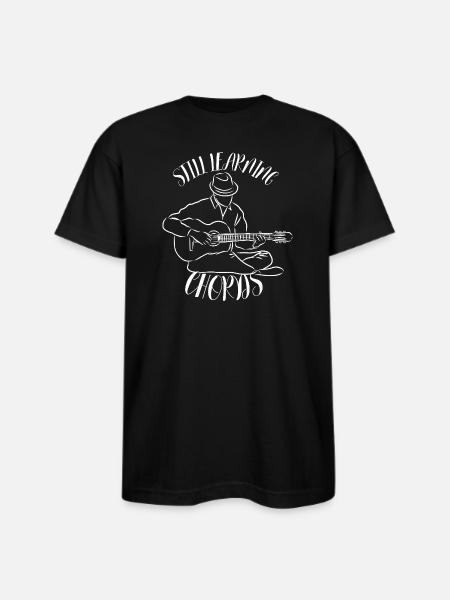 Still_Learning_Chords - Bayside Unisex Heavyweight USA Made T-Shirt - black