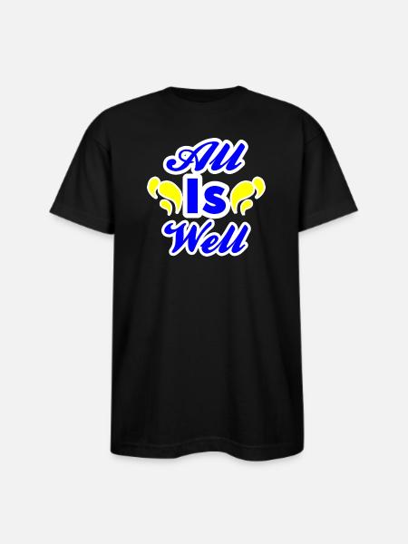 All Is Well - Bayside Unisex Heavyweight USA Made T-Shirt - black