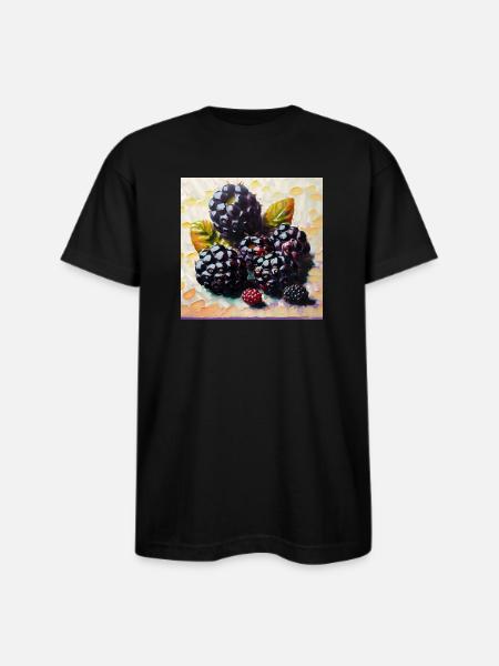 Big or berries? - Bayside Unisex Heavyweight USA Made T-Shirt - black