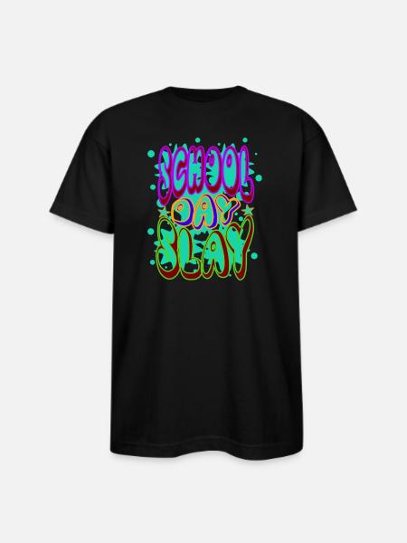 School Day Slay - Bayside Unisex Heavyweight USA Made T-Shirt - black