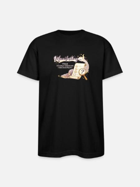 Manifesting Magic Checklist - Bayside Unisex Heavyweight USA Made T-Shirt - black