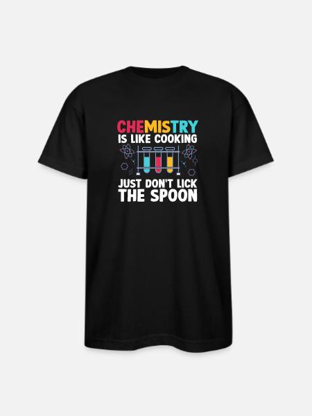 Chemistry Is like cooking just don't Funny - Bayside Unisex Heavyweight USA Made T-Shirt - black