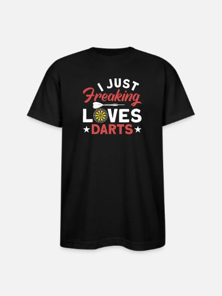 Darts Dart Player - Bayside Unisex Heavyweight USA Made T-Shirt - black