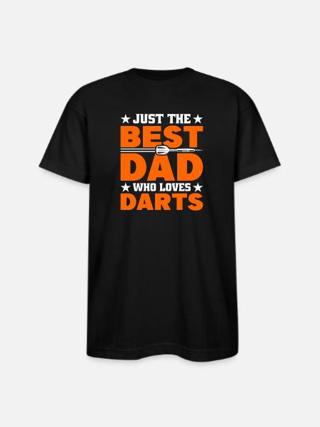 Darts Dart Player - Bayside Unisex Heavyweight USA Made T-Shirt - black