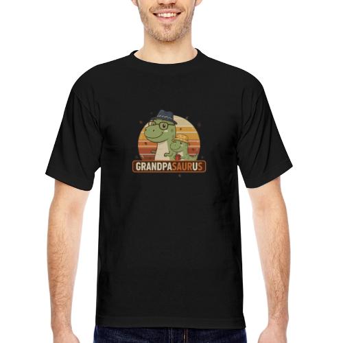 GrandpaSaurus Sunset Duo - Bayside Unisex Heavyweight USA Made T-Shirt
