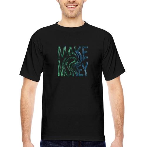 Make Money Neon 3D - Bayside Unisex Heavyweight USA Made T-Shirt