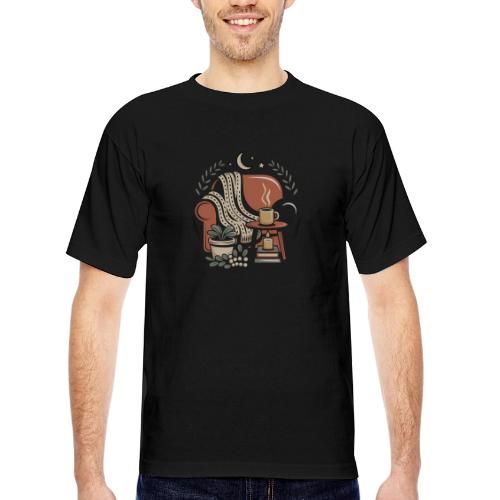 Moonlit Cozy Night Recliner - Bayside Unisex Heavyweight USA Made T-Shirt