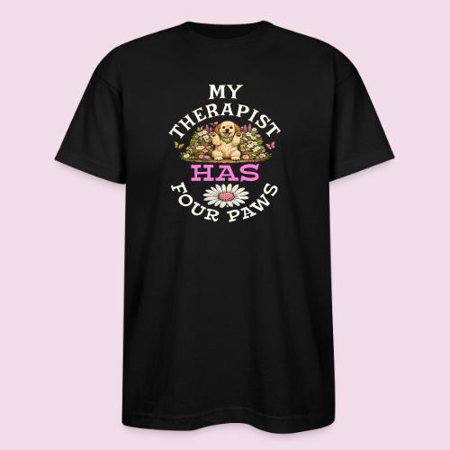 My Therapist Has Four Paws - Bayside Unisex Heavyweight USA Made T-Shirt