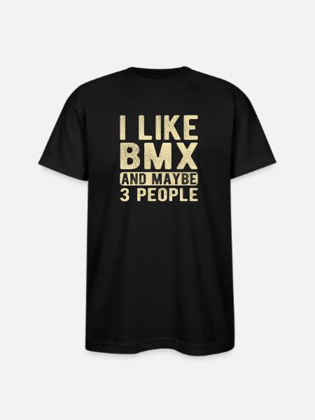 BMX Saying - Bayside Unisex Heavyweight USA Made T-Shirt - black