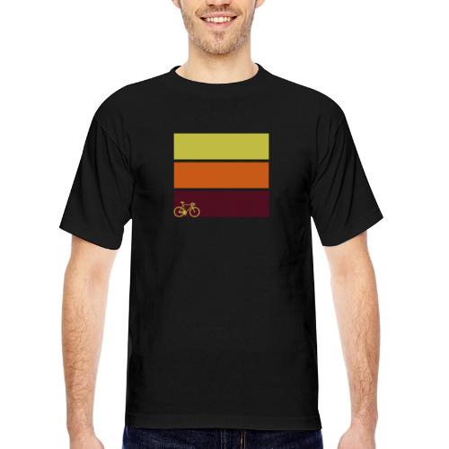 tricolor with bicycle - Bayside Unisex Heavyweight USA Made T-Shirt