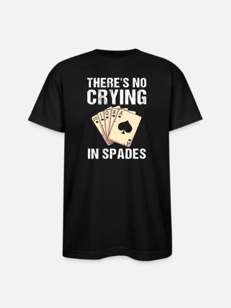 Spades Card Game Player Poker - Bayside Unisex Heavyweight USA Made T-Shirt - black