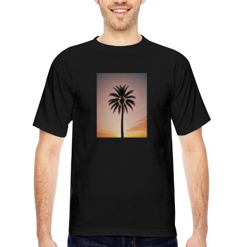 palm peace - Bayside Unisex Heavyweight USA Made T-Shirt