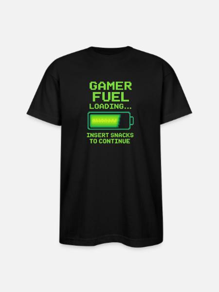Gamer fuel - Bayside Unisex Heavyweight USA Made T-Shirt - black