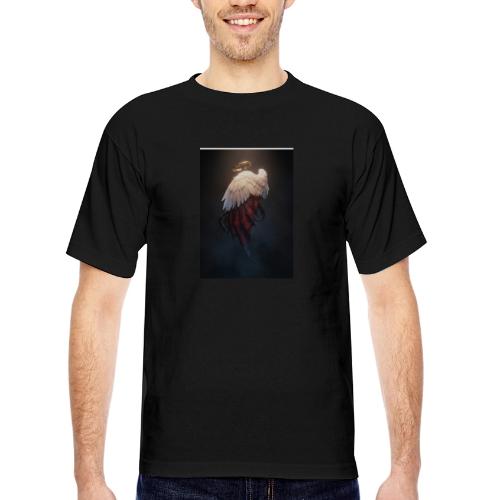 Angel vs Demon Wings Dark Aesthetic Gothic T-Shirt - Bayside Unisex Heavyweight USA Made T-Shirt