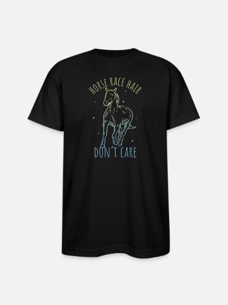 Horse Design - Bayside Unisex Heavyweight USA Made T-Shirt - black