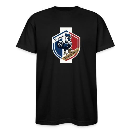 France Rooster T-Shirt, Bleu-Blanc-Rouge gift - Bayside Unisex Heavyweight USA Made T-Shirt