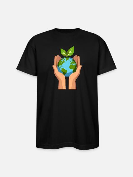 Eco Hands - Bayside Unisex Heavyweight USA Made T-Shirt - black