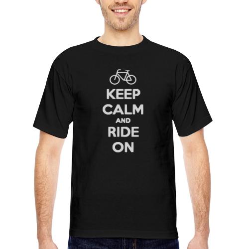 keep_calm_and_ride_on - Bayside Unisex Heavyweight USA Made T-Shirt