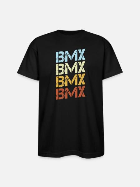 BMX Retro - Bayside Unisex Heavyweight USA Made T-Shirt - black