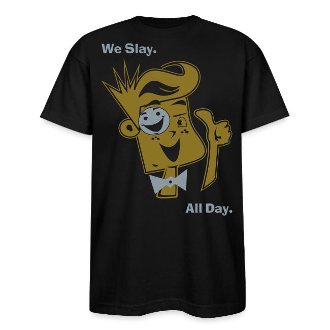 We Slay All Day Shiny Shirt Metallic Silver & Gold
