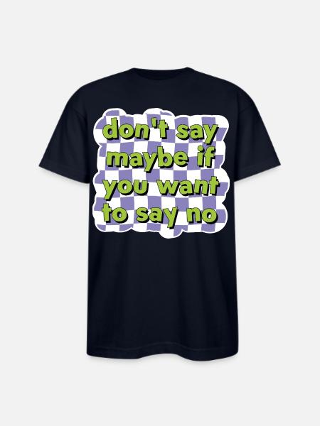 Assertive Choice Checkerboard Tee - Bayside Unisex Heavyweight USA Made T-Shirt - navy