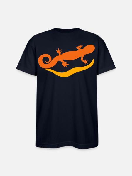 salamander - Bayside Unisex Heavyweight USA Made T-Shirt - navy
