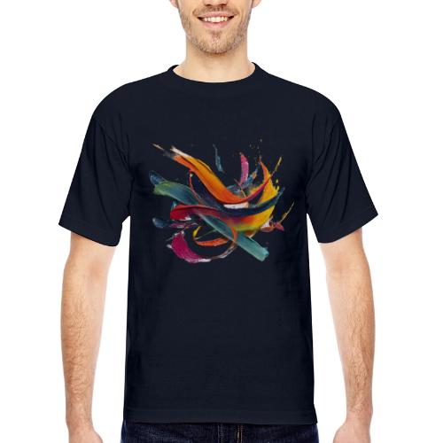 Colorful Waves - Bayside Unisex Heavyweight USA Made T-Shirt