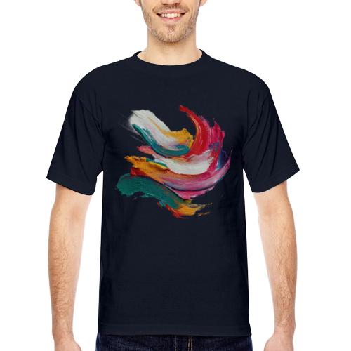 Colorful brushstrokes - Bayside Unisex Heavyweight USA Made T-Shirt