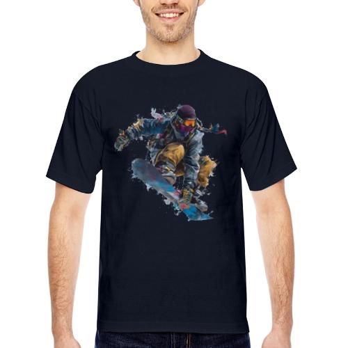 Snowboarding: Splash of Speed - Bayside Unisex Heavyweight USA Made T-Shirt