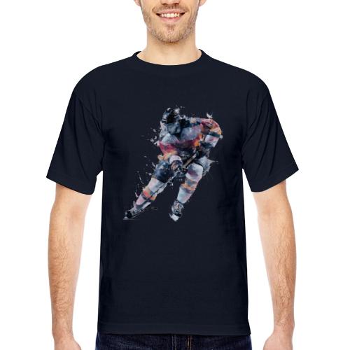Hockey: Frozen Motion - Bayside Unisex Heavyweight USA Made T-Shirt