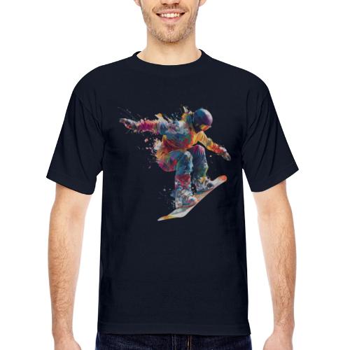 Snowboarding: Frozen Flight - Bayside Unisex Heavyweight USA Made T-Shirt