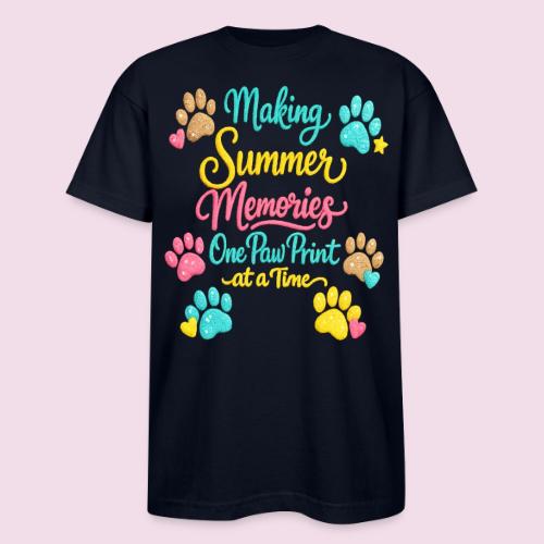 Making Summer Memories Faux Embroidery - Bayside Unisex Heavyweight USA Made T-Shirt