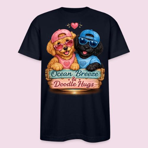 Ocean Breeze & Doodle Hugs - Bayside Unisex Heavyweight USA Made T-Shirt