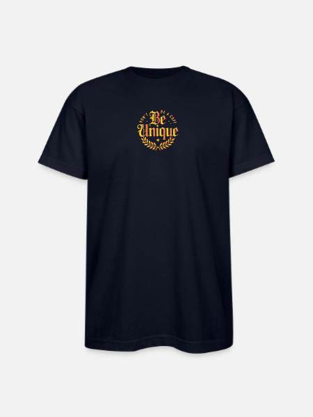 Be Unique  - Bayside Unisex Heavyweight USA Made T-Shirt - navy