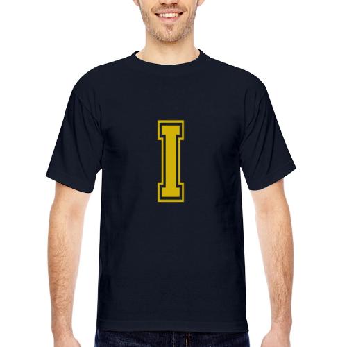 Letter I – Capital Athletic Alphabet Monogram - Bayside Unisex Heavyweight USA Made T-Shirt