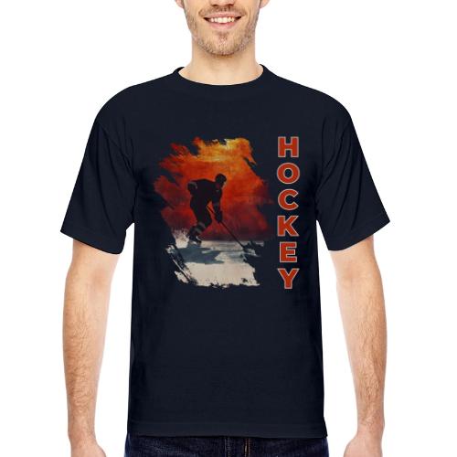 Hockey Vibes - Bayside Unisex Heavyweight USA Made T-Shirt