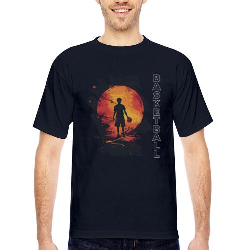 Basketball Blaze - Bayside Unisex Heavyweight USA Made T-Shirt