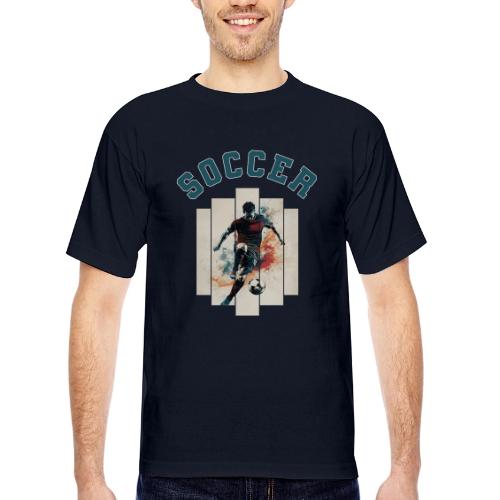 Soccer Mode On - Bayside Unisex Heavyweight USA Made T-Shirt