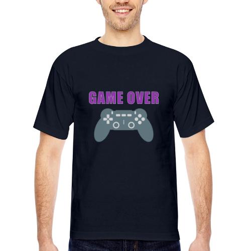 Game Over Gamer Controller Design - Bayside Unisex Heavyweight USA Made T-Shirt